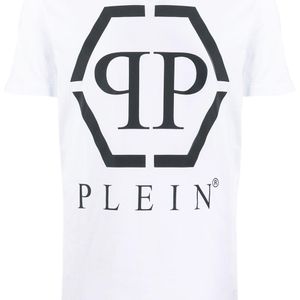 メンズ Philipp Plein Pp ロゴ Tシャツ ホワイト