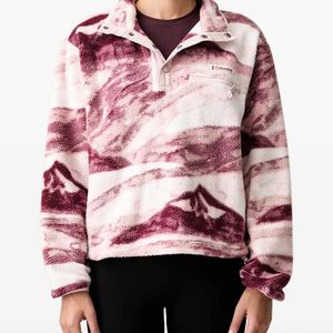 Columbia Red Helvetia Ii Landscape-Print Fleece Sweater