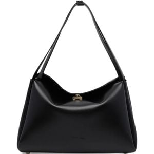 THEMOIRÈ Black Calipso Trunk Logo Print Tote Bag