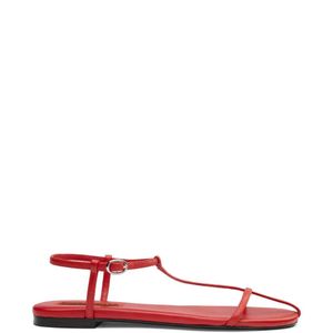 Simon Miller Red Cage Leather Flat Sandals