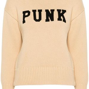 R13 Natur Pullover Mit Logo-Patch