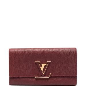 Louis Vuitton Portemonnee Met Logopatch in het Rood