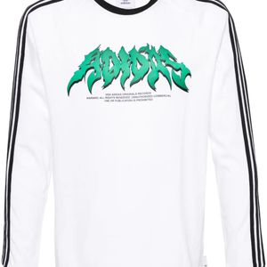 Adidas White 3-Stripes Cotton T-Shirt for men
