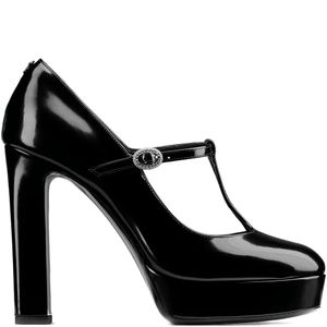 Jimmy Choo Black Marene Mary Jane Leather Pumps