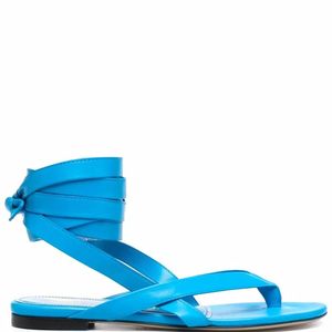 The Attico Blue Beth Flat Thong Sandals