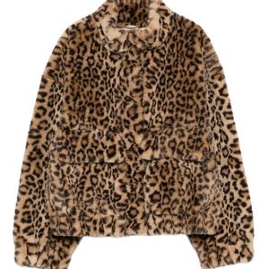 Ba&sh Braun Jacke mit Leoparden-Print