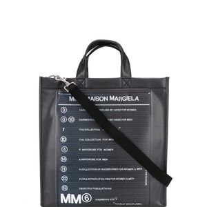 MM6 by Maison Martin Margiela ロゴ ハンドバッグ ブラック