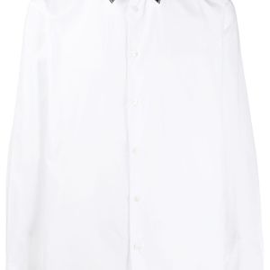 メンズ Versace ロゴトリム シャツ ホワイト