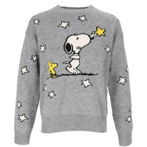 Mc2 Saint Barth Grey X Peanuts-Print Star-Motif Sweater