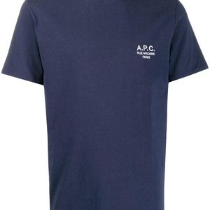メンズ A.P.C. ロゴ Tシャツ ブルー