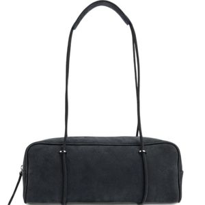 By Far Black Kimberly Nubuck East-West Bag