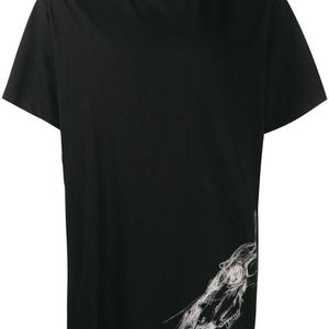 メンズ Yohji Yamamoto スカルプリント Tシャツ ブラック