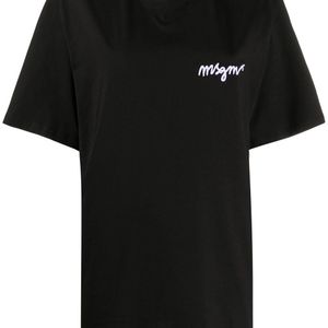 MSGM オーバーサイズ ロゴ Tシャツ ブラック