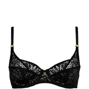Aubade Black Love Soul Lace-Panelled Bra
