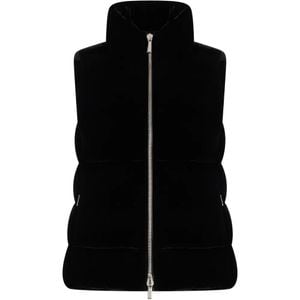 Moorer Black Borneo-Vrs Padded Velvet Gilet
