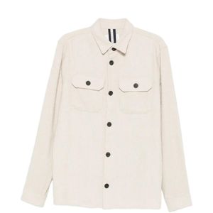 Profuomo White Bouclé Overshirt for men