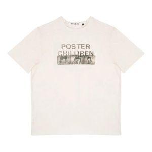 M I S B H V White Poster Children Graphic T-Shirt for men