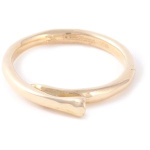 Rosa Maria Metallic 18kt Gold Diamond Curved Ring