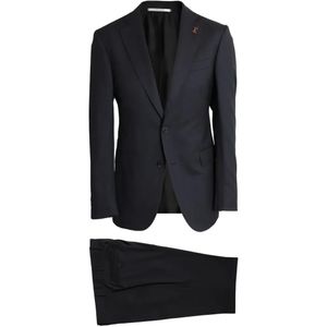 Pal Zileri Black Logo-Plaque Single-Breasted Suit for men