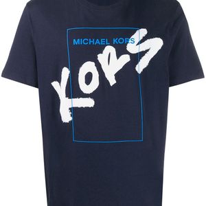 メンズ Michael Kors ロゴ Tシャツ ブルー