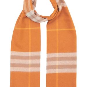 Burberry チェック スカーフ オレンジ