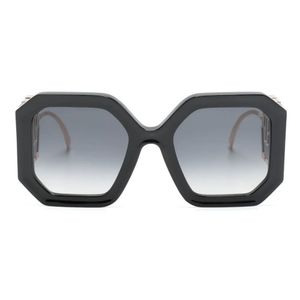 Philipp Plein Grey Logo-Lettering Tinted Sunglasses