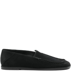 Dear Frances Black Suede Loafers