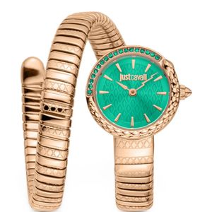 Just Cavalli Green Cerchio Snake 22Mm Watch