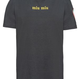 Miu Miu プリント Tシャツ ブラック