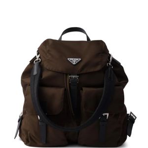 Prada Black Front-Pocket Backpack for men