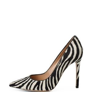 Gianvito Rossi Black Zebra-Print Pumps