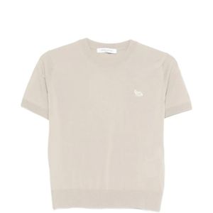 Maison Kitsuné White Logo-Patch T-Shirt