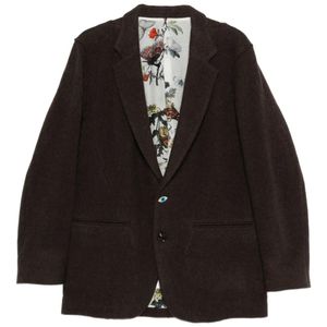 Undercover Black Button Single-Breasted Blazer for men