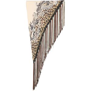 Etro White Leopard-Print Shawl
