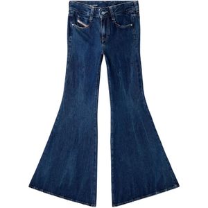 DIESEL Blue 1970 D-Bleess 09N61 Flared Low-Waist Jeans