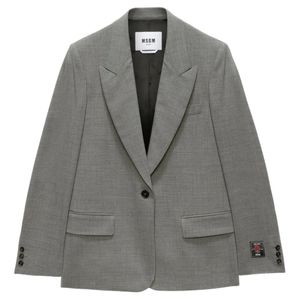 MSGM Grau Einreihiges Sakko