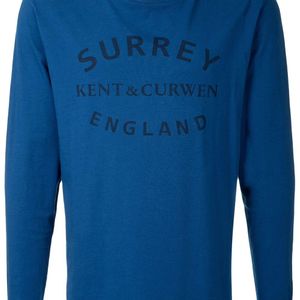 メンズ Kent & Curwen プリント ロングtシャツ ブルー