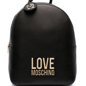 Love Moschino ロゴプレート バックパック ブラック