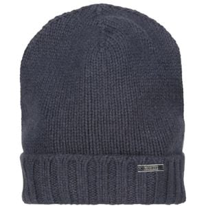 Moorer Blue Vetta Ribbed-Knit Beanie Hat