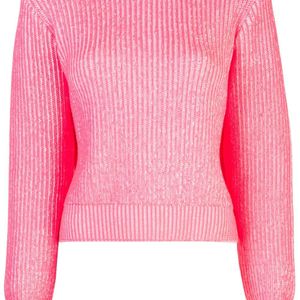 Pull à design nervuré MILLY en coloris Rose