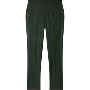 Paul Smith Green Satin-Stripe Tailored Trousers for men