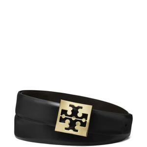 Tory Burch Black Logo-Buckle Belt