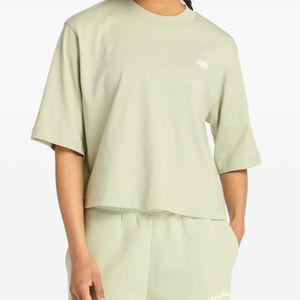 New Balance Green Logo-Detail T-Shirt