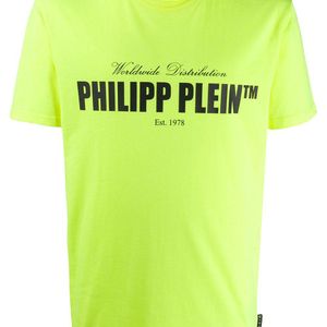 メンズ Philipp Plein ロゴ Tシャツ イエロー