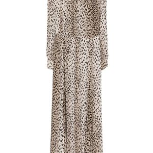 Rixo Natural "Maddison" Dress Antelope Spot
