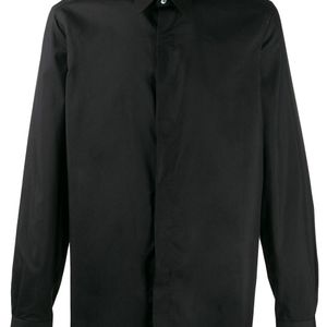 Lanvin Hemd mit verdeckter Knopfleiste in Schwarz für Herren