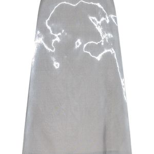 Fabiana Filippi Grey Metallic-Effect Skirt