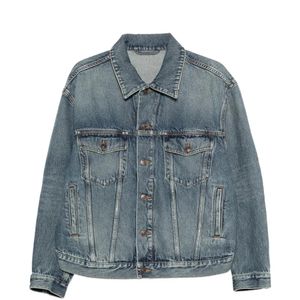 Balenciaga Blue Chest-Pocket Denim Jacket
