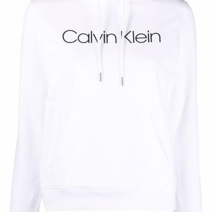 Felpa con stampa di Calvin Klein in Bianco