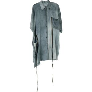 Uma Wang Blue Thetis Asymmetric Shirt